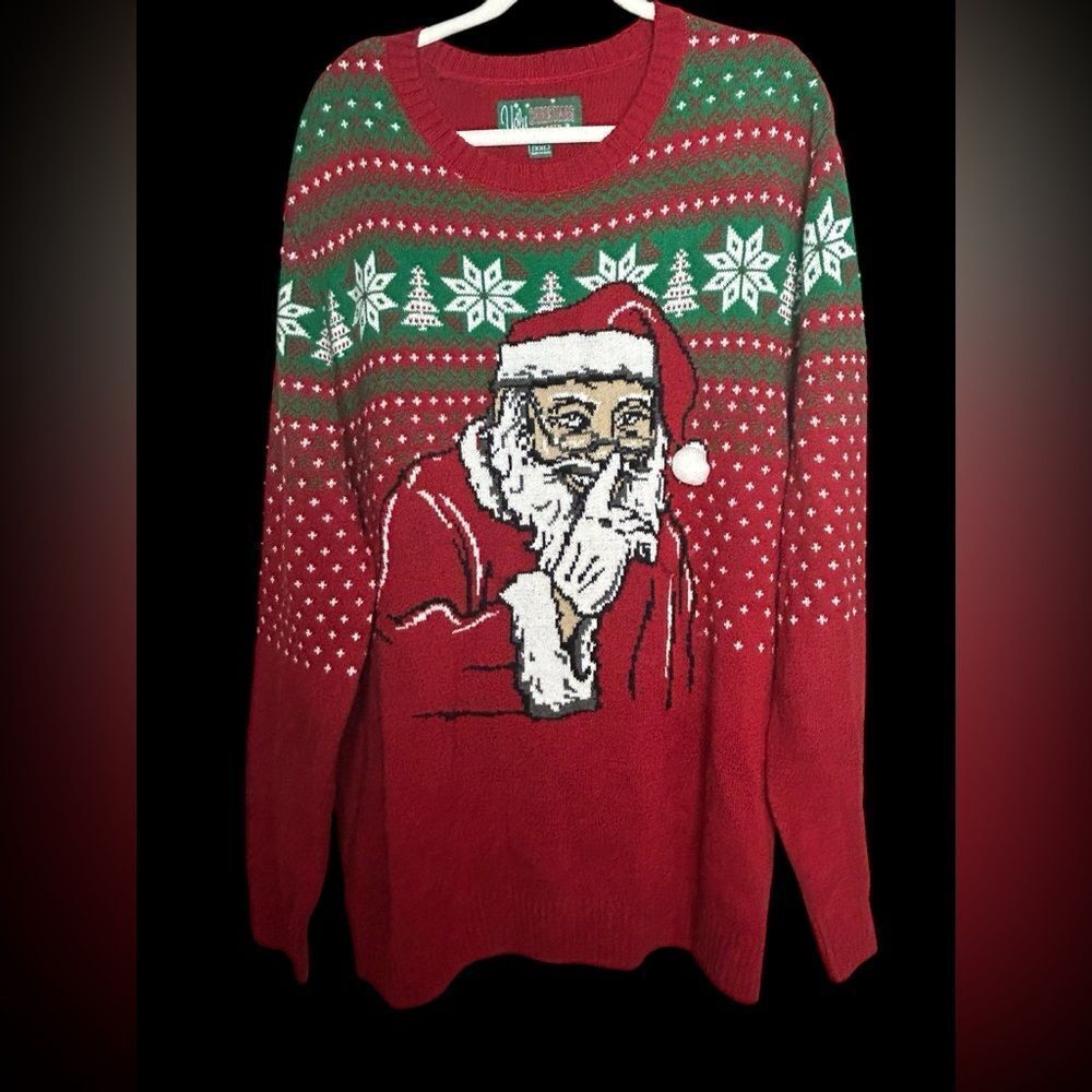 Festive Red Santa Sweater Ugly Sweater XXL